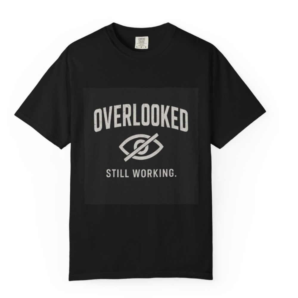 Black Graphic T-Shirt with White Print